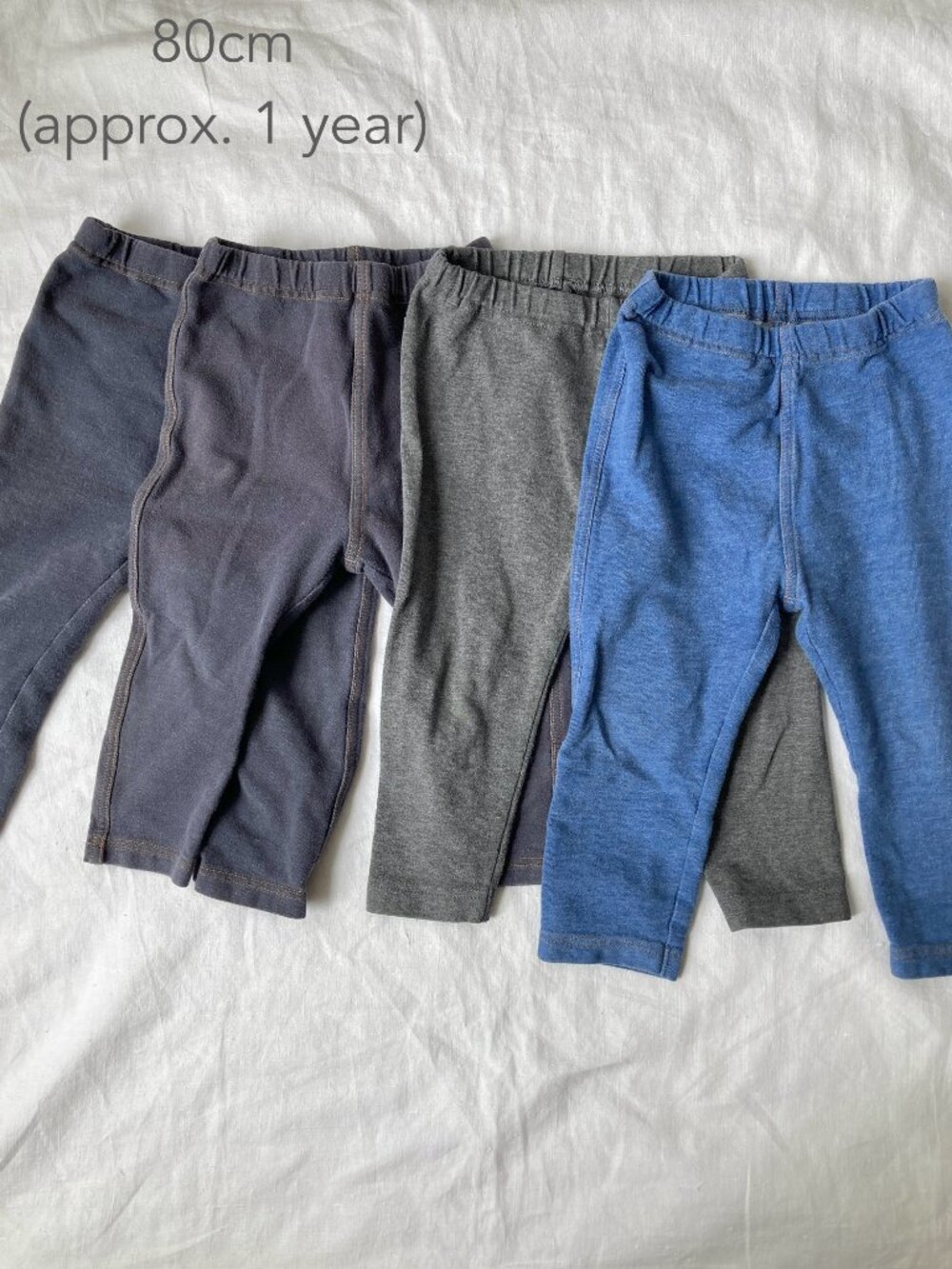 🪴5/$30 Uniqlo 80cm 1 Year Toddler Baby Leggings Pants Lot Fall Casual